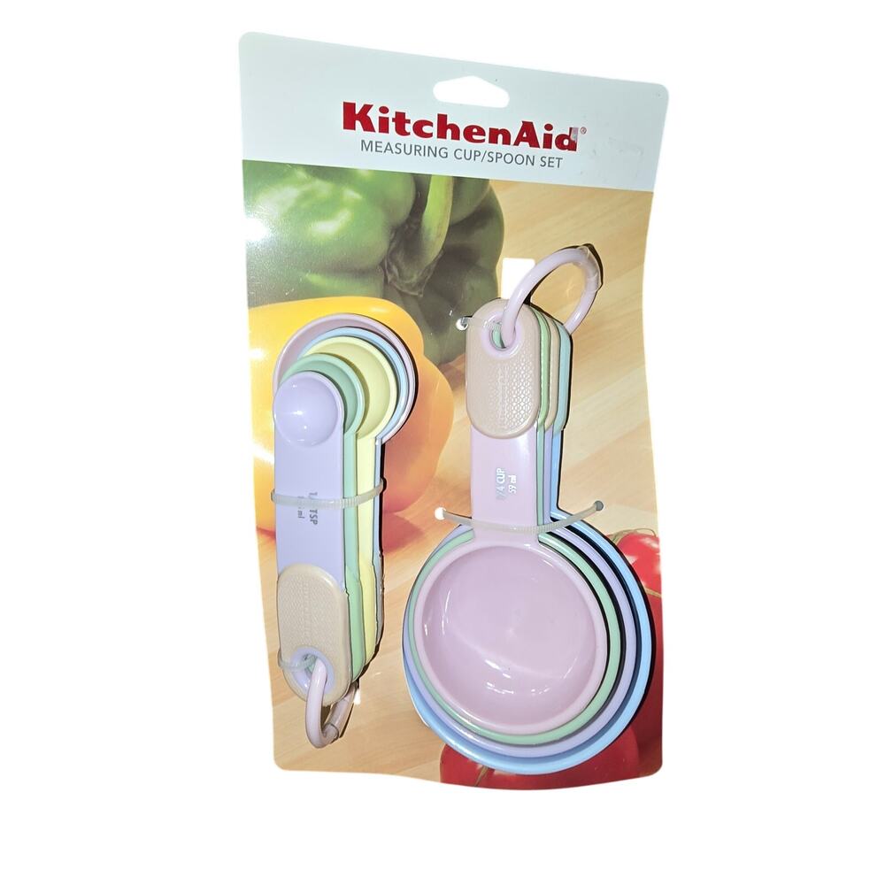 KitchenAid Multi Color Measuring Cups and Spoons Set Easter NWT
